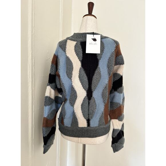 Deluc Pieris Sweater Multicolor Swirl Pattern NWT Sixe XS - Picture 5 of 5